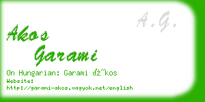 akos garami business card